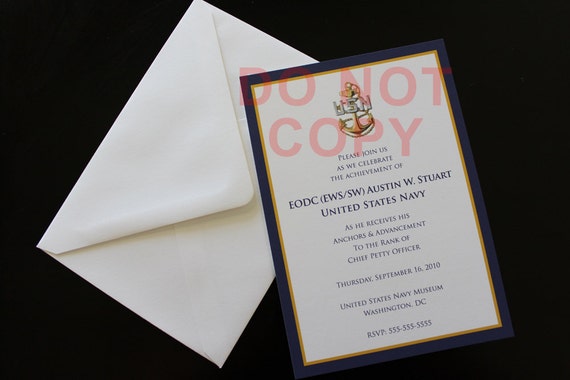 Navy Chief Pinning Invitations 2