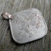 Old Burmese Coin Square Pendant - 27mm x 23mm, 1 pendant