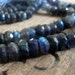 Spectrolite (blue Labradorite) faceted rondelles - 4-5mm, 1/2 strand