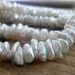 LAST ONE Creamy White Center Drilled Keishi Pearls - Average 6-7mm, 16 inch strand