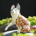 fox figurine - touch the ice - porcelain animal figurine