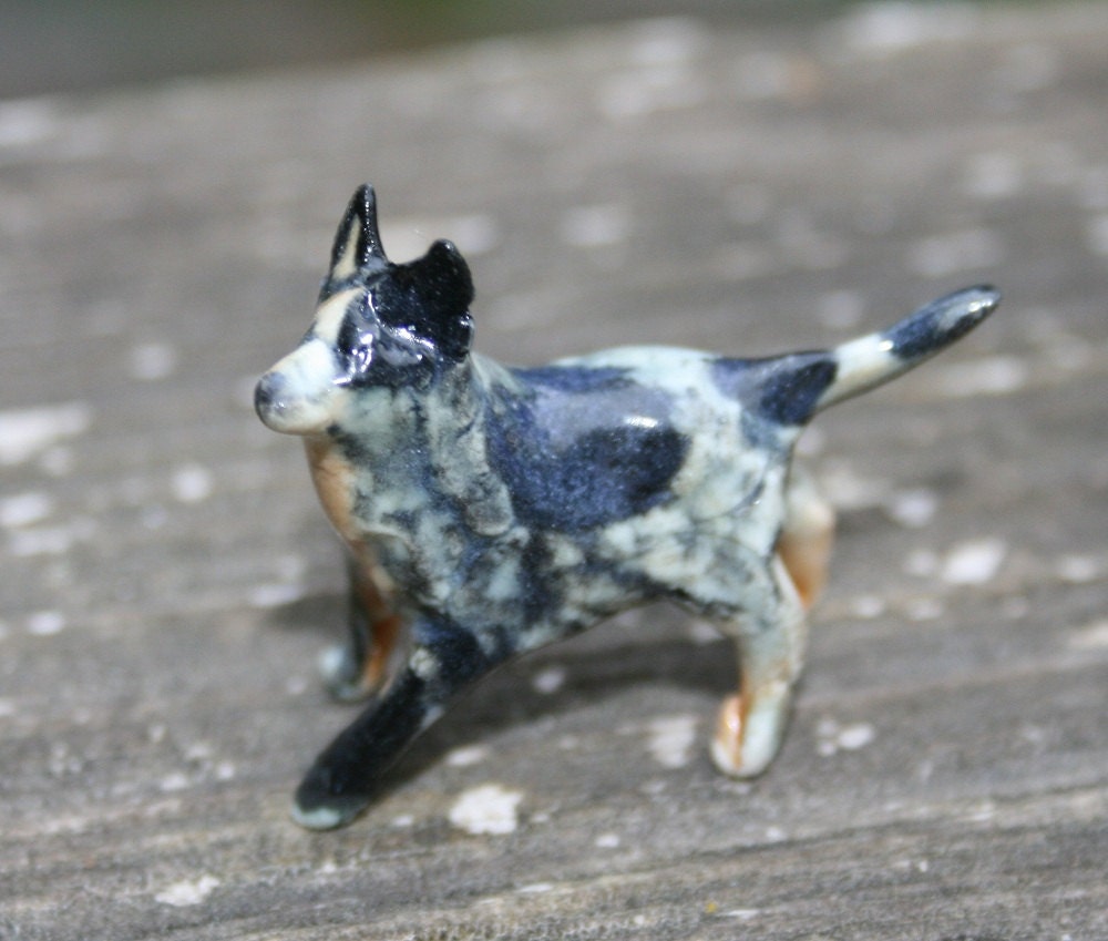 blue heeler garden statue