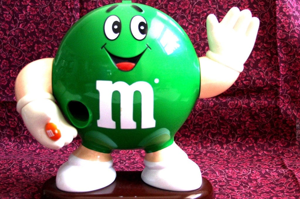 M&M Dispenser 1992 Vintage Collectible