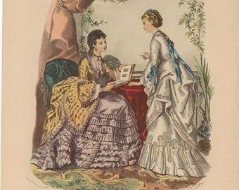 Vintage New Old Stock LA MODE ILLUSTREE Unframed Fashion Print 8 x 10