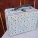 Vintage 1970s Era Blue and Pink Metal Lunch Box
