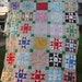 Vintage Star Pattern Friendship Quilt Top Embroidery Names