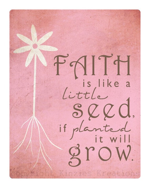 Items similar to Faith Is Like a Seed- Printable Art on Etsy
