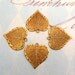 Flat Leaf Charm, Antique Gold 4 Pc. K31