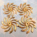 Pinwheel Brass Stamping, Antique Gold 4 Pc. K60