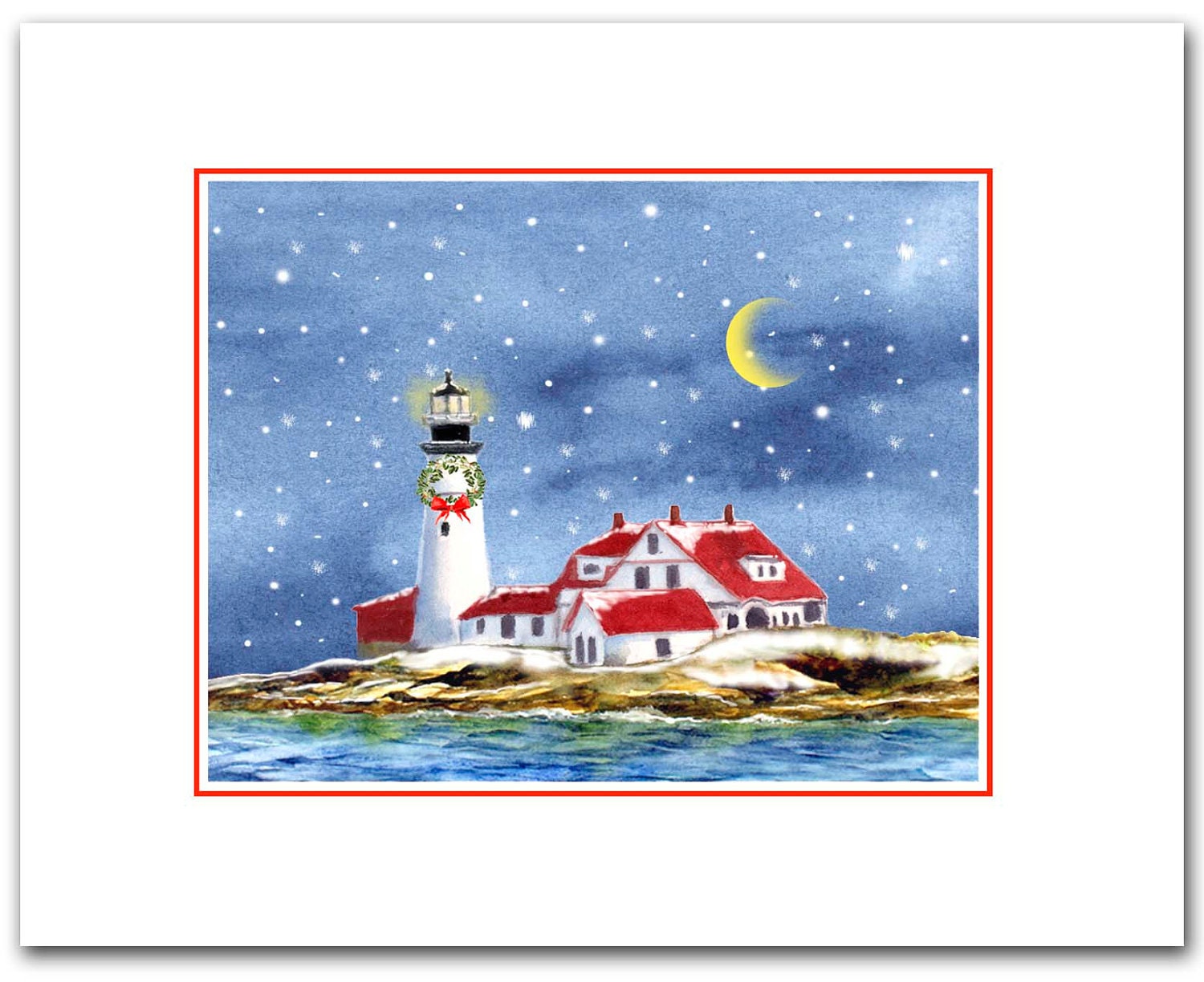Portland Head Lighthouse 10 Christmas cards Maine