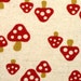 last one 35" Mushroom Red Spotted Kokka Trefle Japanese fabric