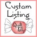 Custom Listing for fennsfilz