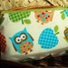 Mini Zipper Pouch with Apples & Owls-- OOPS