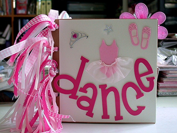 Girls Dance Ballet Tap Recital Paper Bag Scrapbook by CiaDesigns