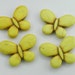 4 Yellow Dyed Howlite Butterfly Beads