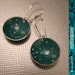 Vintage Speckled Deep Teal -- Upcycled Tiny Basin Earrings