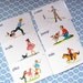 Vintage Word Flashcards, Paper Ephemera, Card Game, Altered Art, Supplies, cssteam
