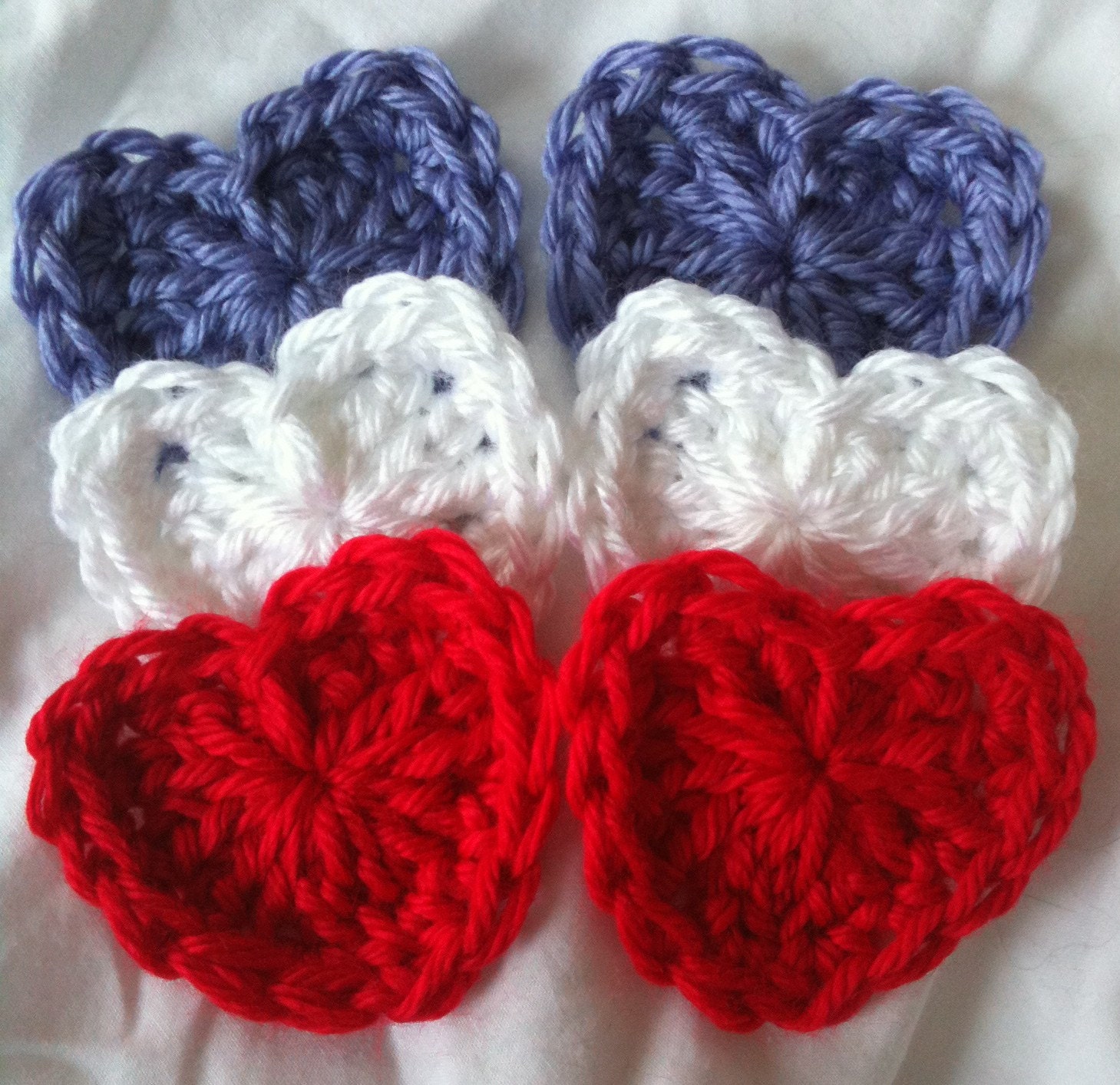 Crochet Heart French Barrette Clip for Hats by amotherscrochet