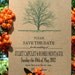 Printable Tree Roots Recycled Eco-Friendly Wedding Invitation Save the Date Card Set-