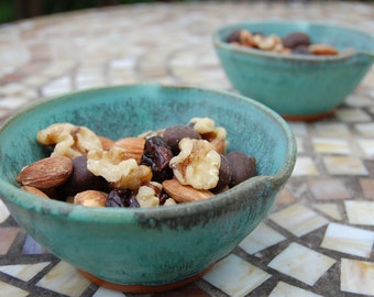 Snack Bowl or Rice Bowl in Turquoise - Made to Order