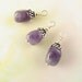 Amethyst Nugget Dangles Charms Pendant Set of 3