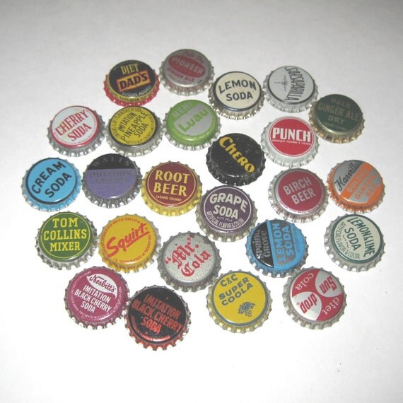Lot of 25 Vintage Assorted Bottle Caps with Cork Lot B