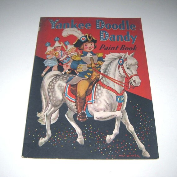 Unused Yankee Doodle Dandy Paint Book Vintage by grandmothersattic