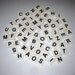 Vintage Plastic Alphabet Letter Square Tiles Or Game Pieces Lot of 63