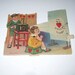 Vintage Childrens German Novelty Mechanical Valentine Greeting Card with Boy and Girl and Movie Projector