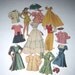Vintage 1940s Paper Dolls with Pretty Woman and Outfits