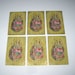 Vintage Playing Cards with Medieval Castle Set of 6