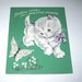 RESERVED FOR RCSO414 Vintage 1950s Children's Birthday Greeting Card with Grey and White Cat and Butterfly