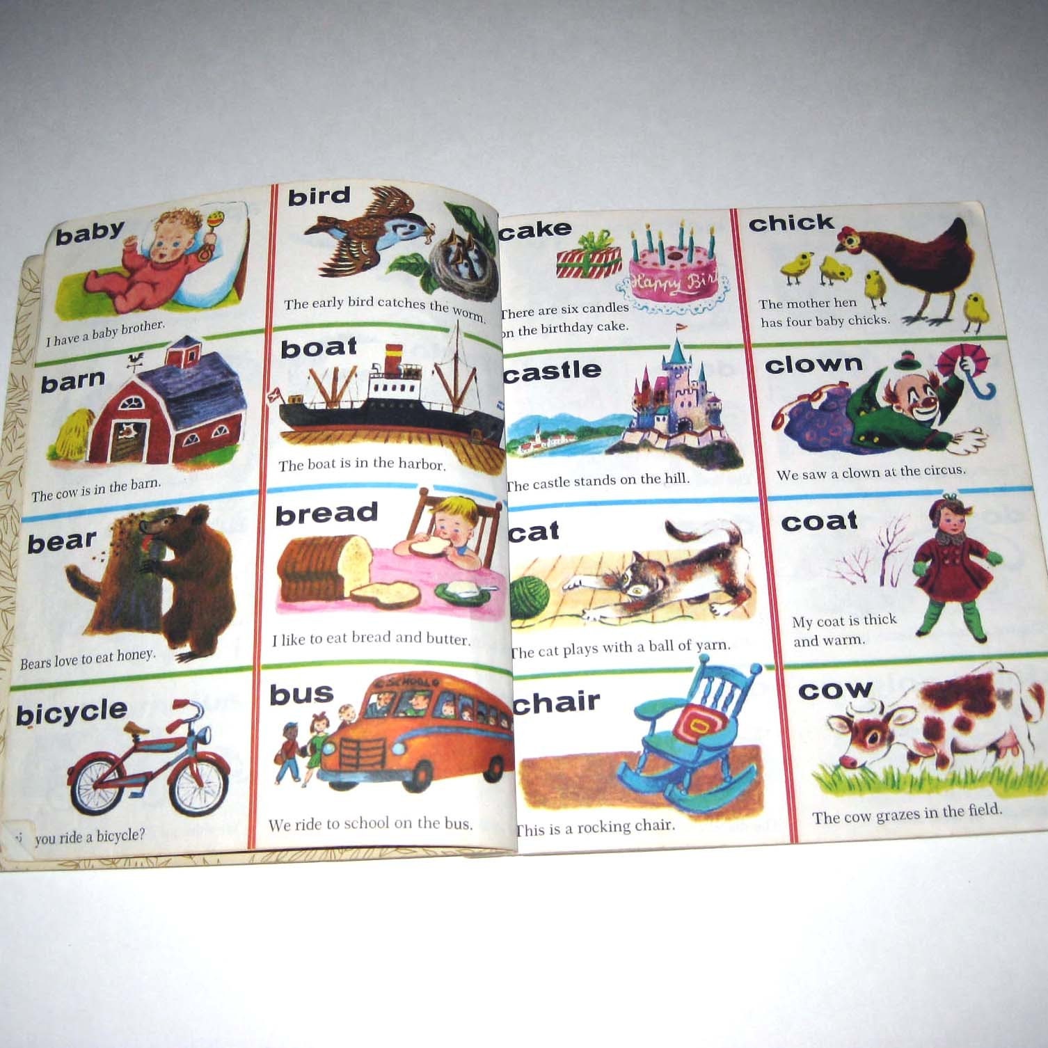 Vintage Little Golden Book Picture Dictionary for Children