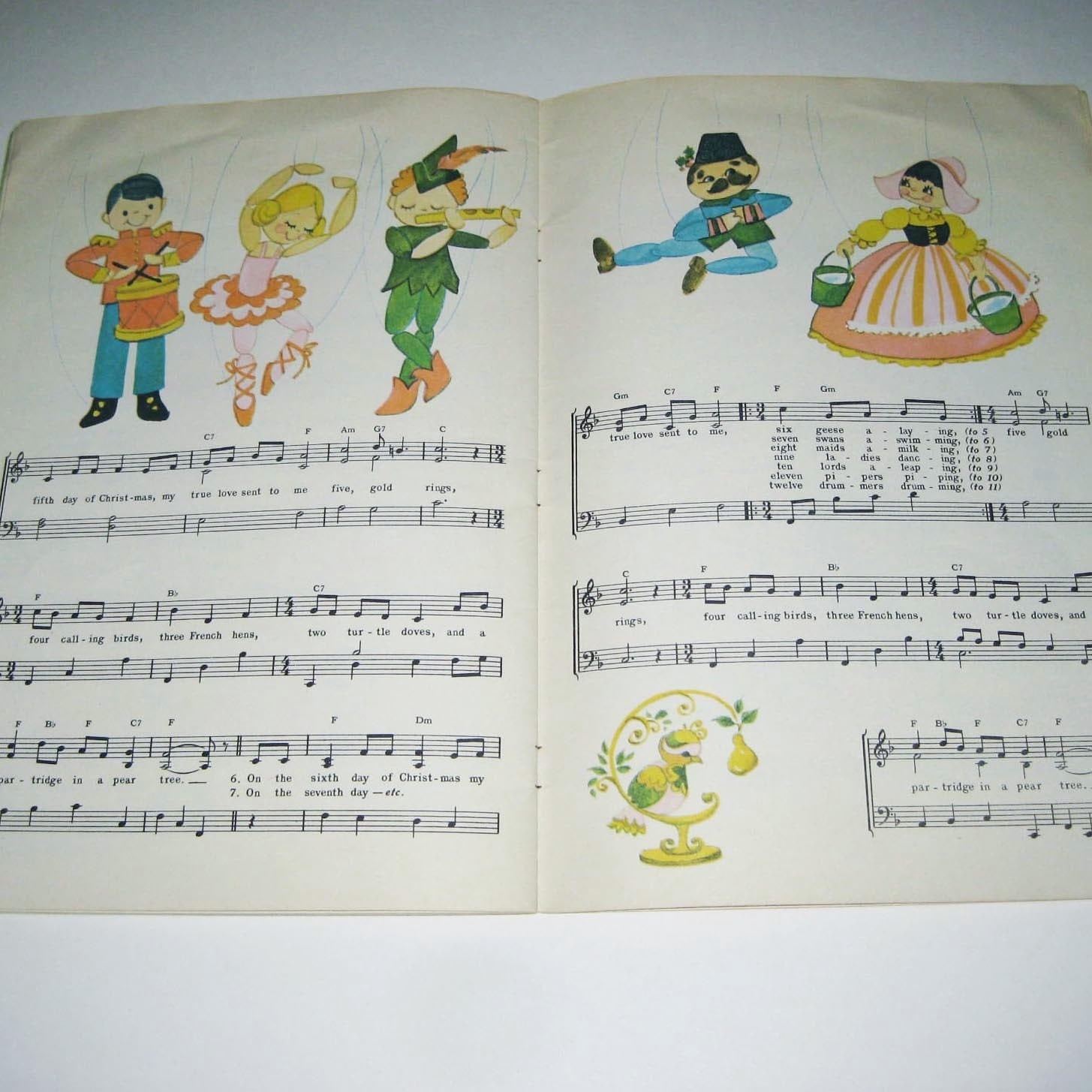 Vintage 1960s Christmas Carols Song Book