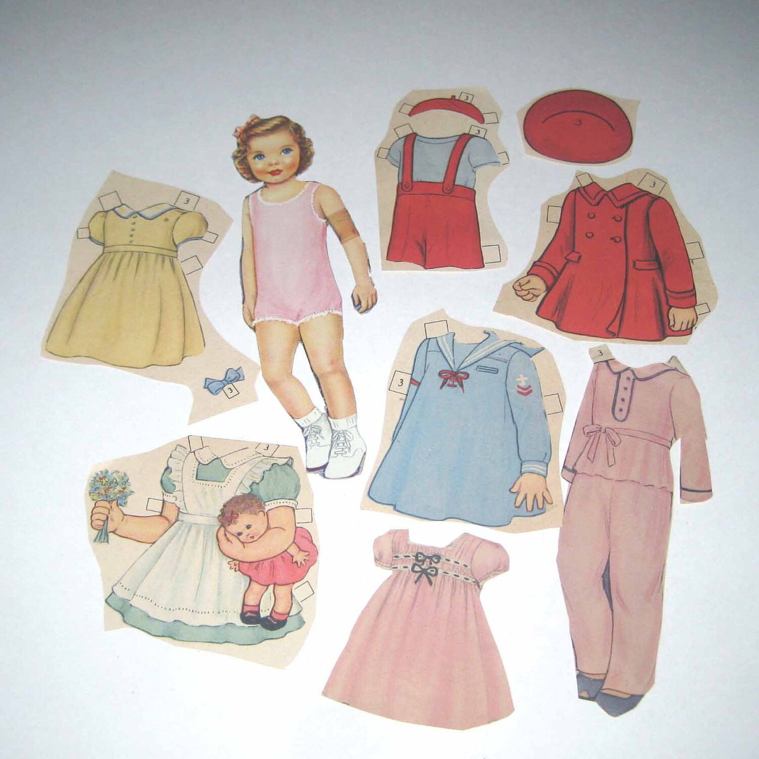 Vintage 1940s Queen Holden All Size Paper Dolls Little Girl