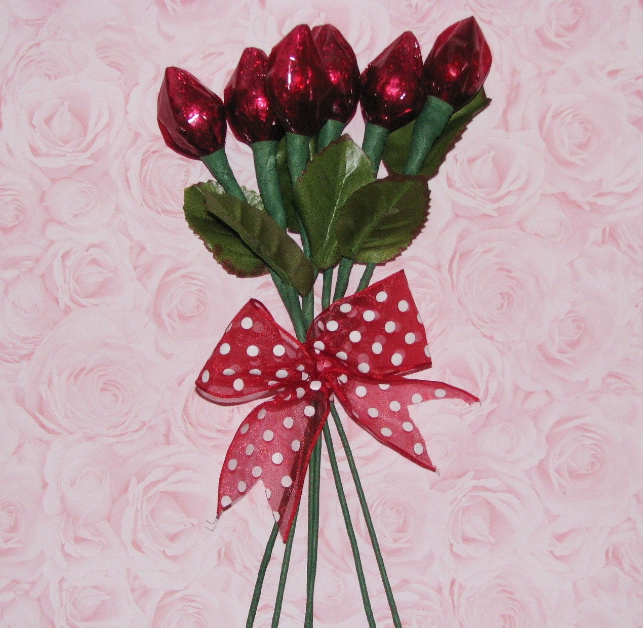 Half Dozen Red Hershey Kiss Roses