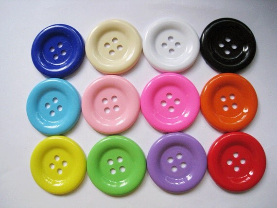 20 Pcs Of Large Four Hole Button 50mm Or 2 Inches By Buzzybeeshop   Il 570xN.251953329 