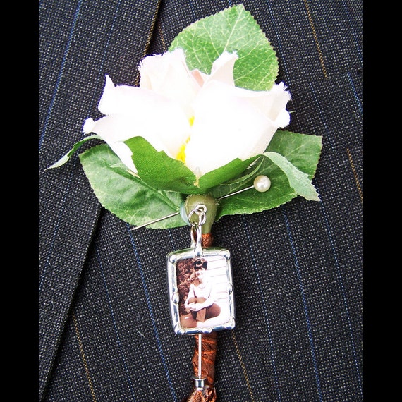 Lapel Pin Boutonniere Charm Memorial Photo by DesignedToCharm2
