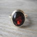 Signature Garnet Ring with a Slim band, Sterling and 14k READY TO SHIP SIZE 6
