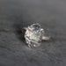 Herkimer Diamond and Recycled Sterling Silver Ring, Cocktail Ring Solitaire One of a Kind Size 8