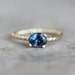 Blue Spinel and 14k recycled Rose Gold Ring, Size 8