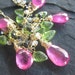 Pink sapphire, peridot, topaz necklace --Springtime in Paris