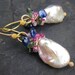 Baroque pearl earrings, pink sapphire earrings RESERVED for E --Latendresse--