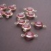 4 Vintage Swarovski Rhinestone Findings 9mm - Rose VS005