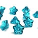 25 Czech Glass Trumpet Flower Beads - Teal CZP132