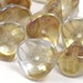 Czech Glass Beads 3 Petal Flower 10x12mm - Alexandrite Celsian (12) CZP282