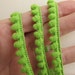 5 yards (4.5 meters) Baby Pom Pom Ball Fringe passementerie braid. APPLE GREEN. 6/16 inch (7mm). 850-077