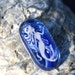 Mermaid in the sea - fused glass pendant