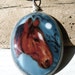 Horse -Fused glass pendant