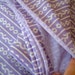 Vintage 1960s Fabric Light Purple and White Poly Stretch Knit Fabric with floral and vine striped motif ON SALE was 14